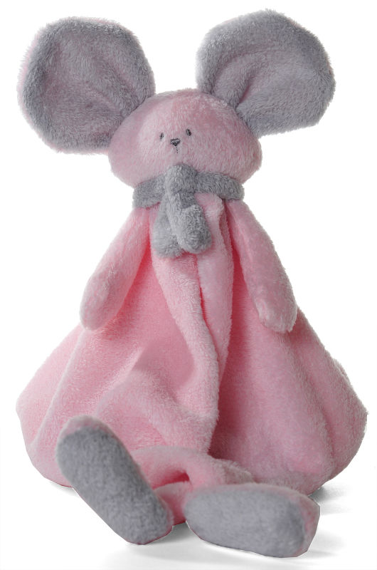  mona baby comforter mouse rose gris 